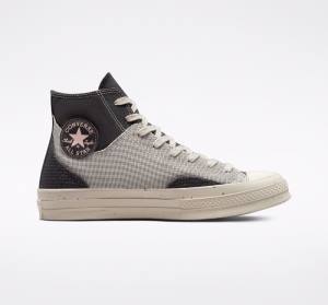 Zapatillas Altas Converse Chuck 70 Crafted Lona Tenis Marrones | CV-104FUX