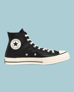 Zapatillas Altas Converse Chuck 70 Seasonal Cuero Tenis Negras | CV-124JXP