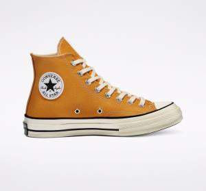 Zapatillas Altas Converse Chuck 70 Sunflower Yellow Tenis Negras | CV-682WCO