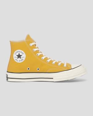 Zapatillas Altas Converse Chuck 70 Vintage Lona Tenis Amarillo | CV-269AQD