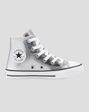 Zapatillas Altas Converse Chuck Taylor All Star Metallic Tenis Plateadas | CV-013ISL