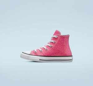 Zapatillas Altas Converse Chuck Taylor All Star Invierno Glitter Tenis Rosas Negras Blancas | CV-083HXQ