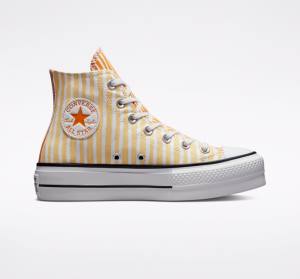 Zapatillas Altas Converse Chuck Taylor All Star Lift Plataforma Stripes Tenis Mango | CV-132JAZ