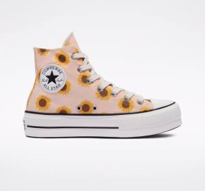 Zapatillas Altas Converse Chuck Taylor All Star Lift Plataforma Summer Spirit Tenis Rojas Blancas | CV-178ZLI