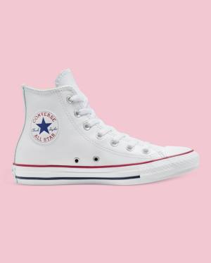 Zapatillas Altas Converse Chuck Taylor All Star Cuero Tenis Blancas | CV-217LQW