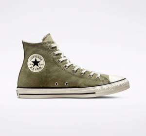 Zapatillas Altas Converse Chuck Taylor All Star Washed Lona Tenis Verde Menta | CV-275MOI