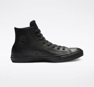 Zapatillas Altas Converse Chuck Taylor All Star Cuero Tenis Negras | CV-281CVM