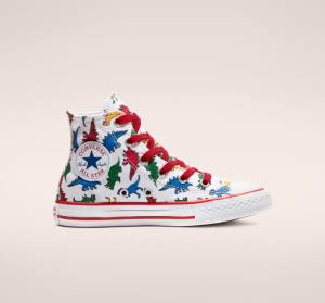 Zapatillas Altas Converse Chuck Taylor All Star Dinoverse Tenis Blancas Rojas Azules | CV-306UNJ