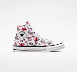 Zapatillas Altas Converse Chuck Taylor All Star Pirates Tenis Blancas Rojas Negras | CV-784OPB