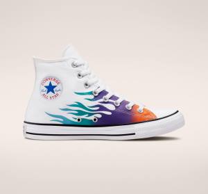 Zapatillas Altas Converse Chuck Taylor All Star Archive Prints Tenis Blancas Azules Turquesa | CV-960IBN