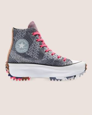 Zapatillas Altas Converse Run Star Hike Knit Print Tenis Azules Rojas | CV-475ANE