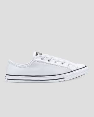 Zapatillas Bajas Converse Chuck Taylor All Star Dainty Cuero Tenis Blancas | CV-310JAV