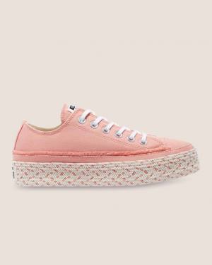 Zapatillas Bajas Converse Chuck Taylor All Star Alpargata Plataforma Tenis Rosas | CV-520RBF