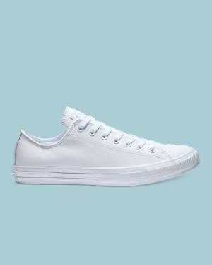 Zapatillas Bajas Converse Chuck Taylor All Star Cuero Tenis Blancas | CV-693YFV