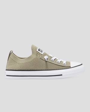 Zapatillas Bajas Converse Chuck Taylor All Star Shoreline Knit Slip Tenis Verde | CV-819ABH