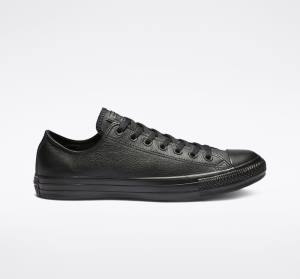 Zapatillas Bajas Converse Chuck Taylor All Star Cuero Tenis Negras | CV-958HIR