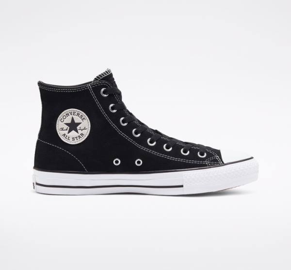 Tenis Para Montar Tabla Converse CONS Chuck Taylor All Star Pro Gamuza Tenis Negras Blancas | CV-068KGM