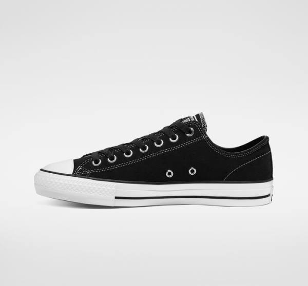 Tenis Para Montar Tabla Converse CONS Chuck Taylor All Star Pro Gamuza Tenis Negras Blancas | CV-364XDV