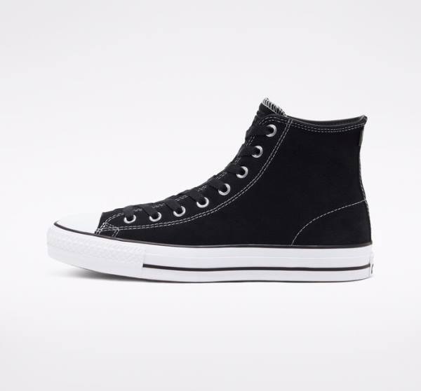 Tenis Para Montar Tabla Converse CONS Chuck Taylor All Star Pro Gamuza Tenis Negras Blancas | CV-765UVC