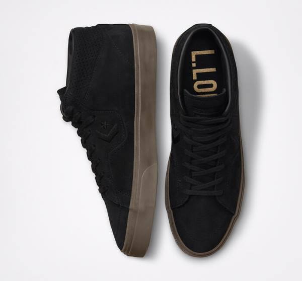 Tenis Para Montar Tabla Converse CONS Louie Lopez Pro Nubuck Cuero Tenis Negras Marrones Claro | CV-230LAO