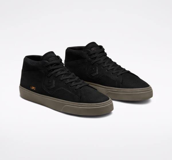 Tenis Para Montar Tabla Converse CONS Louie Lopez Pro Nubuck Cuero Tenis Negras Marrones Claro | CV-230LAO