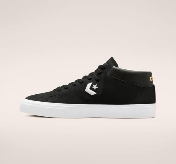 Tenis Para Montar Tabla Converse CONS Louie Lopez Pro Mid Tenis Negras Blancas | CV-730CNU