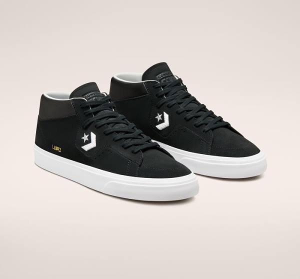 Tenis Para Montar Tabla Converse CONS Louie Lopez Pro Mid Tenis Negras Blancas | CV-730CNU