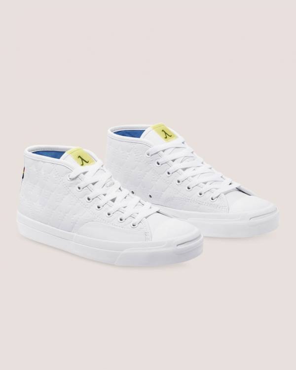 Zapatillas Altas Converse Alexis Sablone Pride Jack Purcell Pro Tenis Blancas | CV-107ORS