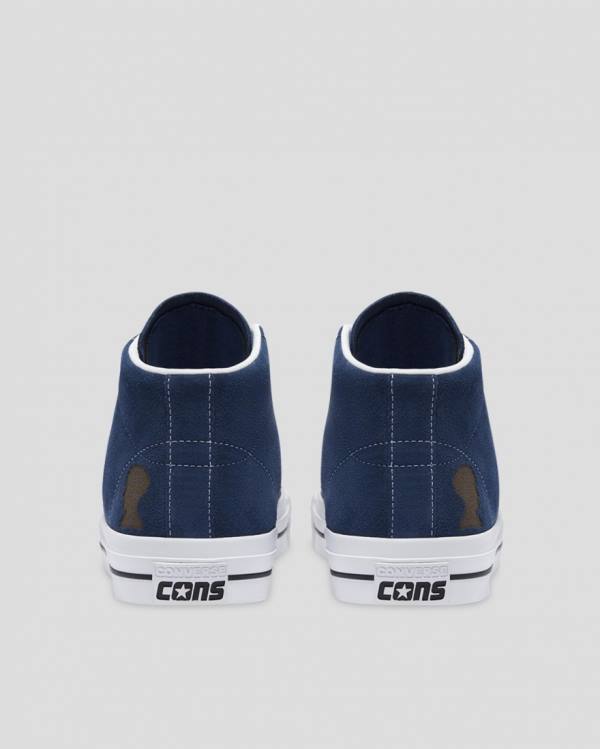 Zapatillas Altas Converse CONS One Star Pro Ben Raemers Foundation Tenis Azules | CV-651HNQ