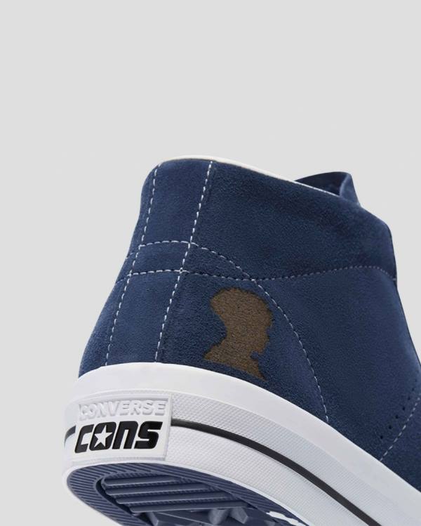 Zapatillas Altas Converse CONS One Star Pro Ben Raemers Foundation Tenis Azules | CV-651HNQ