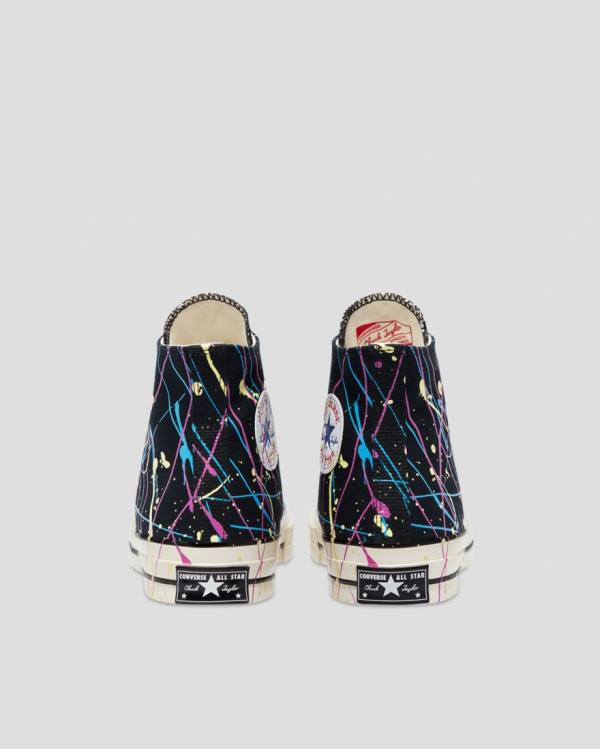 Zapatillas Altas Converse Chuck 70 Archive Print Paint Splatter Tenis Negras | CV-021IDW