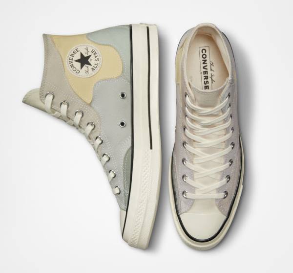 Zapatillas Altas Converse Chuck 70 Crafted Patchwork Tenis Marrones Limón | CV-419LCB