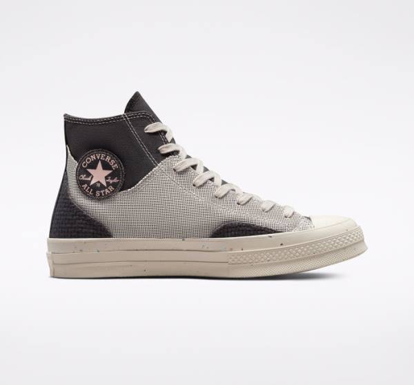 Zapatillas Altas Converse Chuck 70 Crafted Lona Tenis Marrones | CV-698KDU