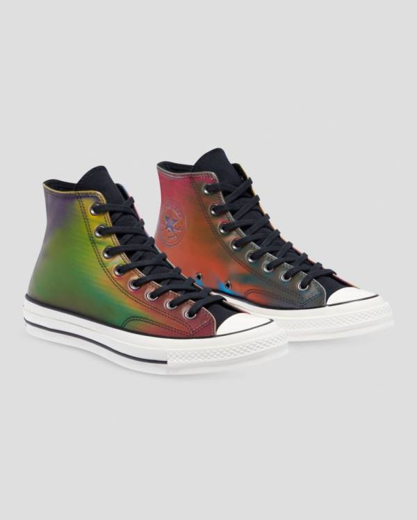 Zapatillas Altas Converse Chuck 70 Iridescent Tenis Negras | CV-129QDK