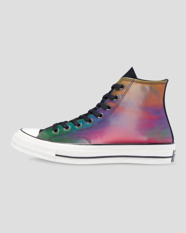 Zapatillas Altas Converse Chuck 70 Iridescent Tenis Negras | CV-129QDK