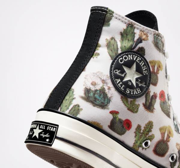 Zapatillas Altas Converse Chuck 70 Succulents Tenis Negras | CV-123ASG