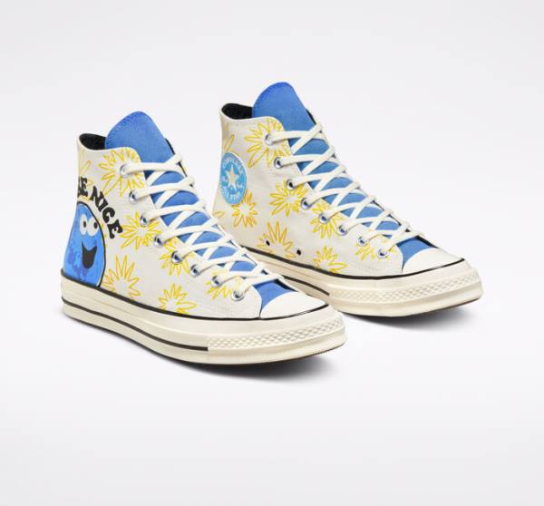 Zapatillas Altas Converse Chuck 70 Sunny Floral Tenis Azules | CV-026RJH