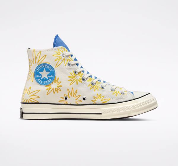 Zapatillas Altas Converse Chuck 70 Sunny Floral Tenis Azules | CV-026RJH