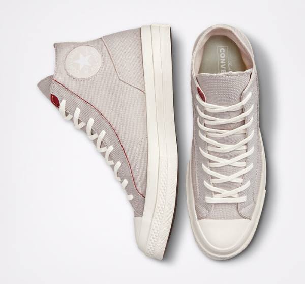 Zapatillas Altas Converse Chuck 70 Tearaway Tenis Plateadas Claro Rosas | CV-726UZL