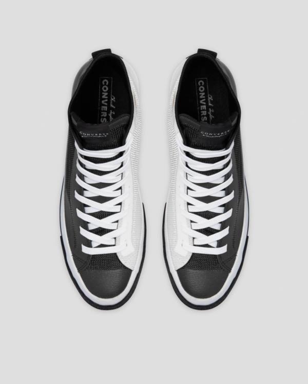 Zapatillas Altas Converse Chuck 70 Then & Now Tenis Negras Blancas | CV-483EBD