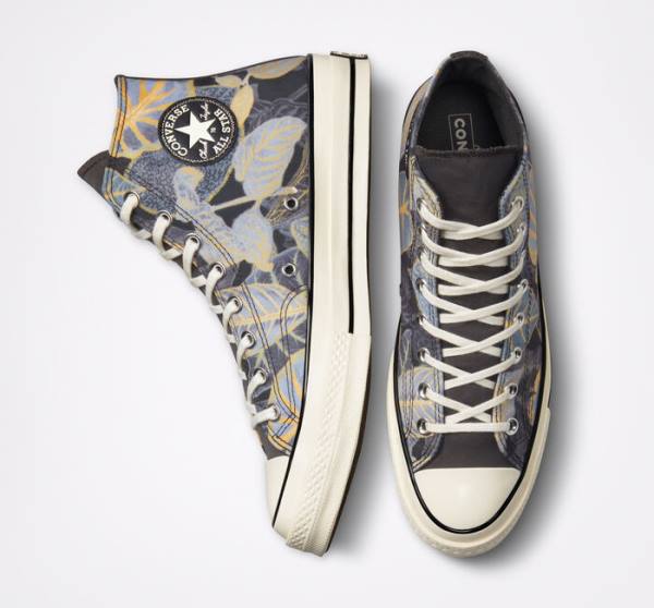 Zapatillas Altas Converse Chuck 70 Tropical Leaf Tenis Negras | CV-639HZD