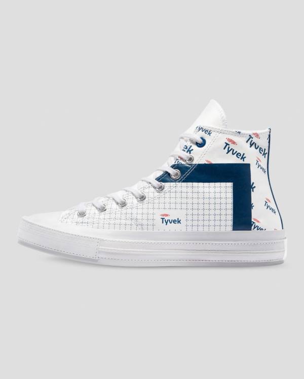 Zapatillas Altas Converse Chuck 70 Tyvek Tenis Blancas | CV-125CIX