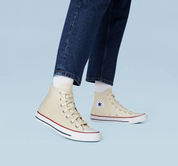 Zapatillas Altas Converse Chuck Taylor All Star Natural Ivory Tenis Beige | CV-067AMX