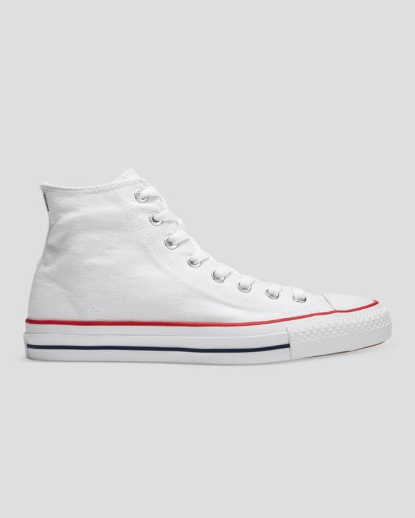 Zapatillas Altas Converse Chuck Taylor All Star Pro Lona Tenis Blancas | CV-120RHP