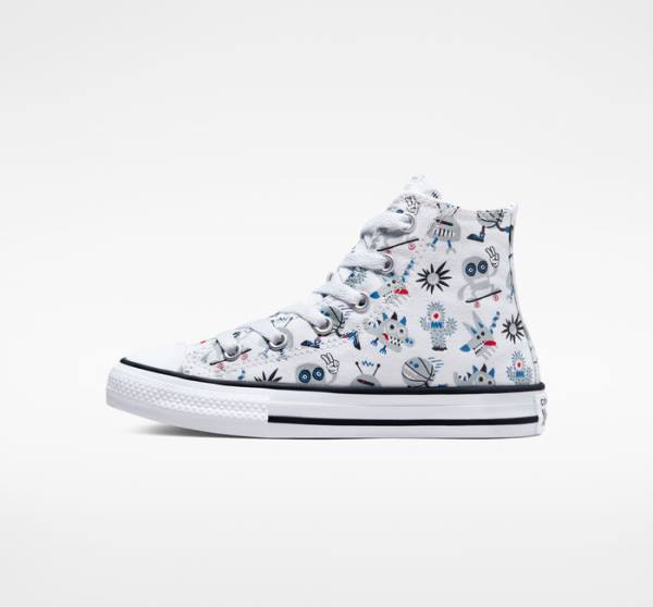 Zapatillas Altas Converse Chuck Taylor All Star Creatures Tenis Blancas Gris Azules | CV-123UFE