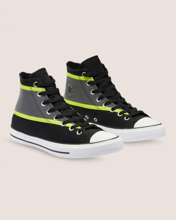 Zapatillas Altas Converse Chuck Taylor All Star Hi-Vis Tenis Negras | CV-135BXZ