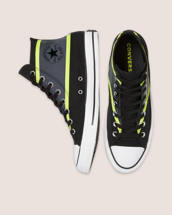 Zapatillas Altas Converse Chuck Taylor All Star Hi-Vis Tenis Negras | CV-135BXZ