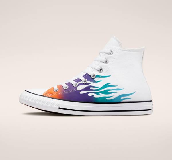 Zapatillas Altas Converse Chuck Taylor All Star Archive Prints Tenis Blancas Azules Turquesa | CV-243MDO