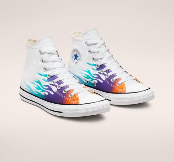 Zapatillas Altas Converse Chuck Taylor All Star Archive Prints Tenis Blancas Azules Turquesa | CV-243MDO