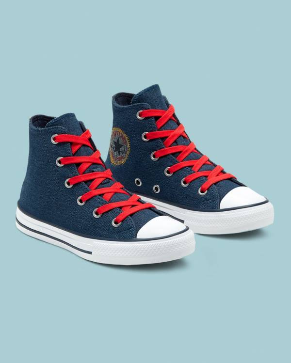 Zapatillas Altas Converse Chuck Taylor All Star Denim Reverse Twill Tenis Azules | CV-247SDI